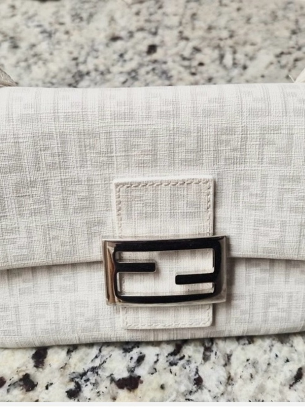 Unique Fendi mama baguette handbag with Silver Hardware